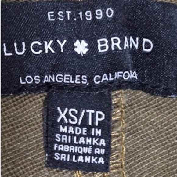 Lucky Brand Olive Utility Jumpsuit XS Cropped Workwear Style - Picture 7 of 8